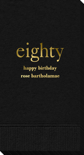 Big Number Eighty Guest Towels